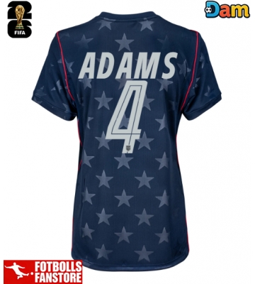 Förenta stater Tyler Adams #4 Bortatröja Dam VM 2026 Kortärmad